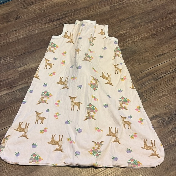 Burt's Bees Baby Cream and Brown Sleep Sack Pajamas - Picture 2 of 3